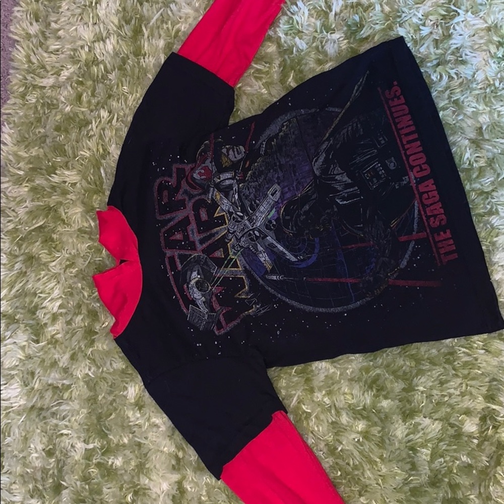 boys hooded star wars shirt